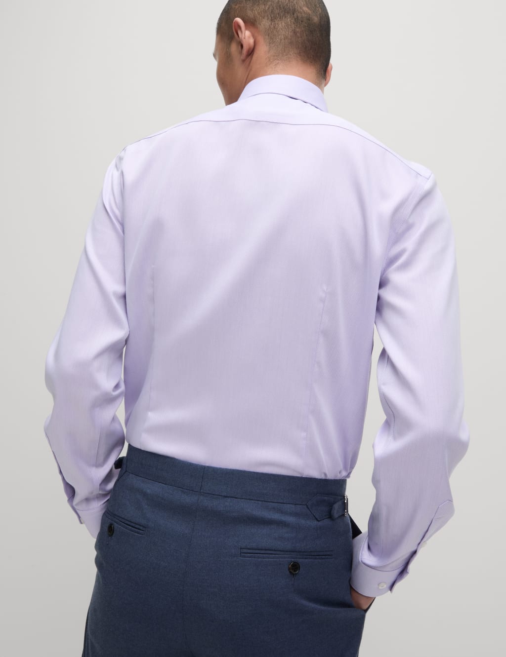 Slim Fit Easy Iron Pure Cotton Textured Shirt 5 of 5