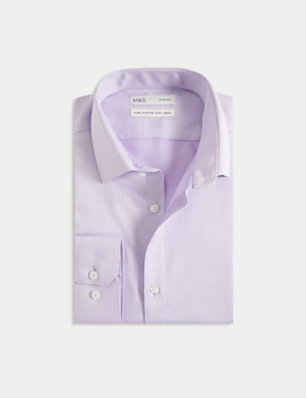 Slim Fit Easy Iron Pure Cotton Textured Shirt 2 of 5