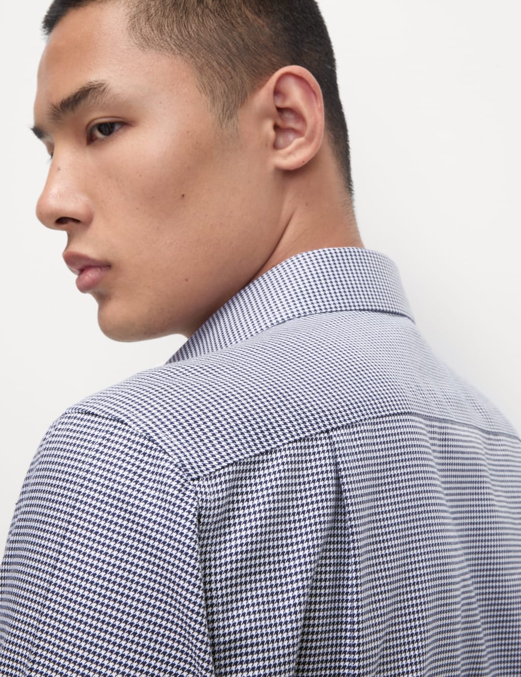 Non-Iron Dry Smart Fit Texture Check Shirt