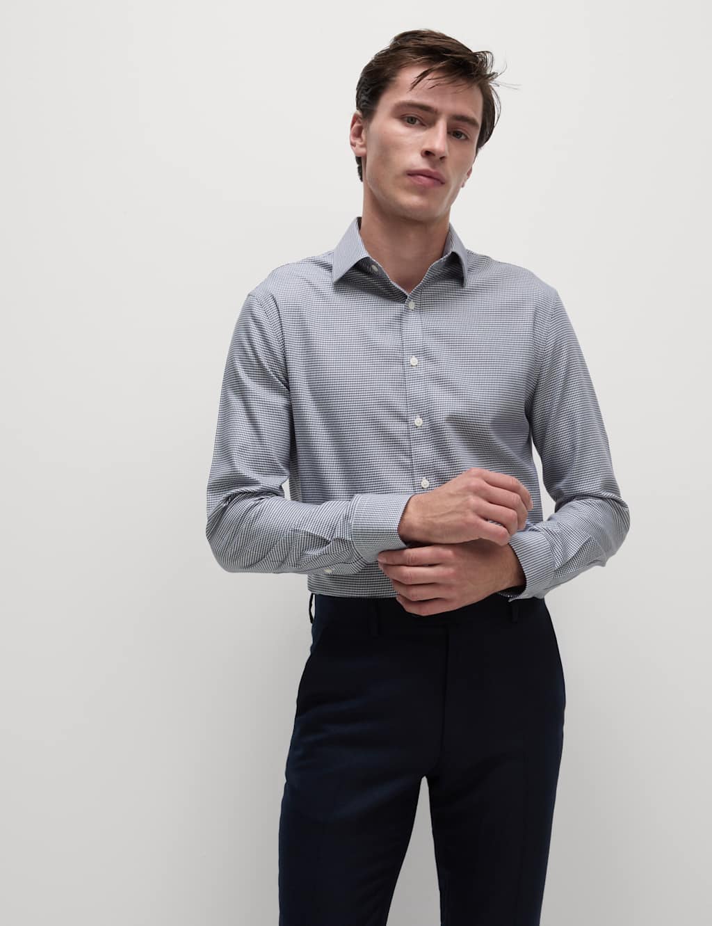 Slim Fit Ultimate Non Iron Cotton Textured Shirt 4 of 5