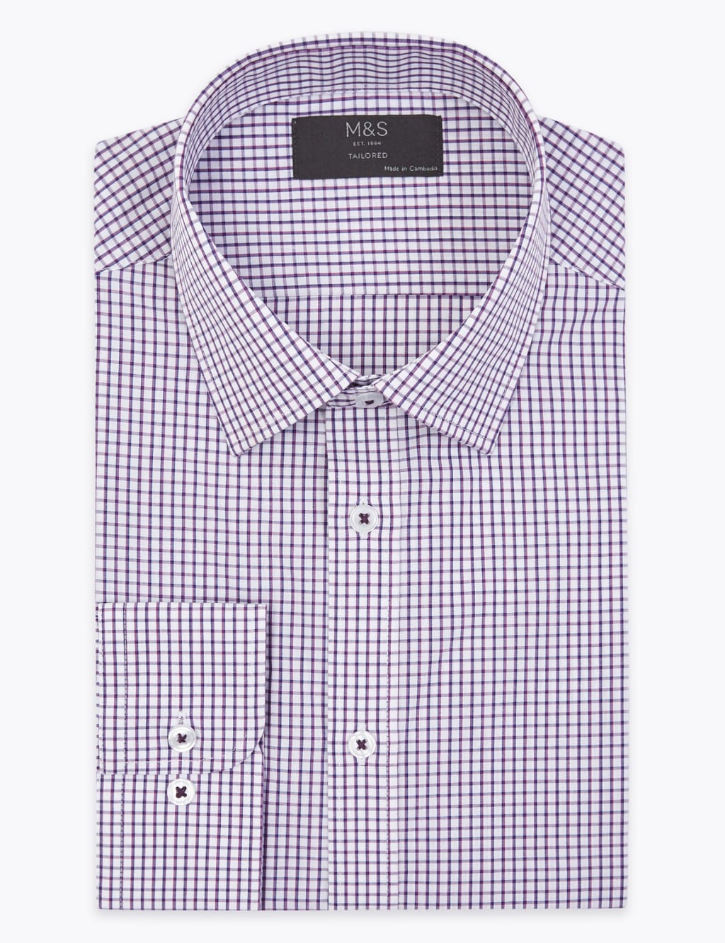 Tailored Fit Checked Easy Iron Shirt 2 of 6