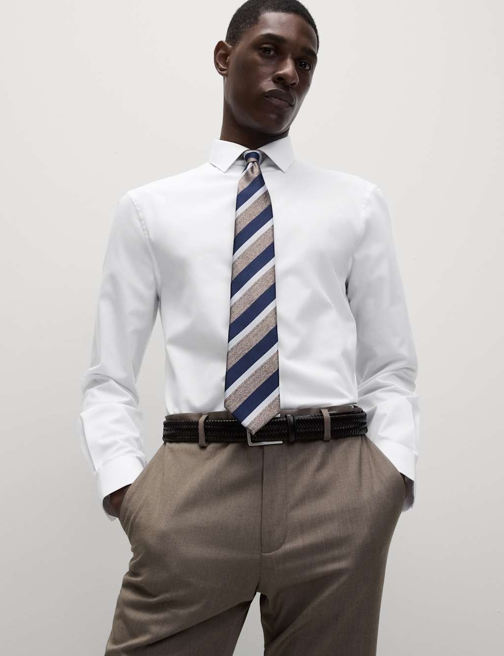 Skinny Fit Easy Iron Cotton Blend Shirt 4 of 8