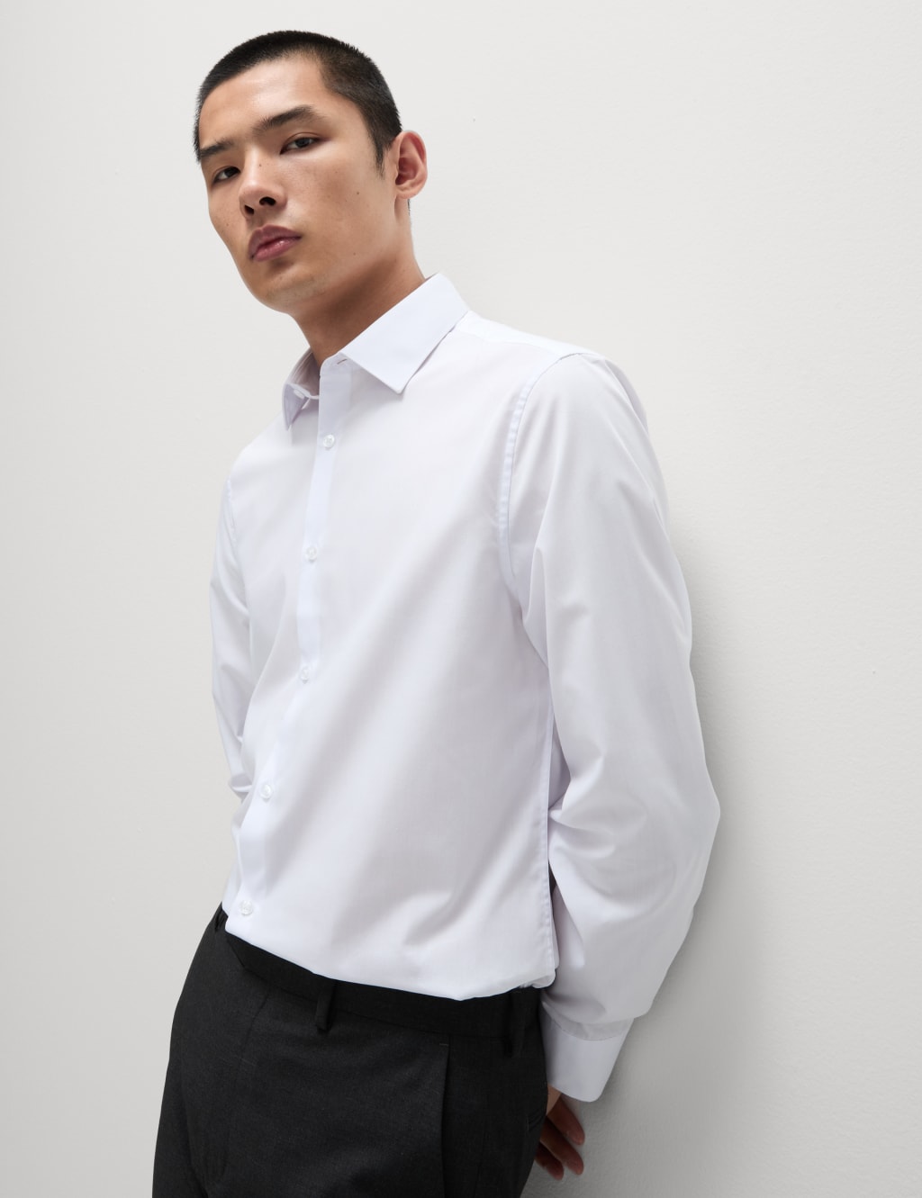 Slim Fit Easy Iron Cotton Blend Shirt 1 of 6