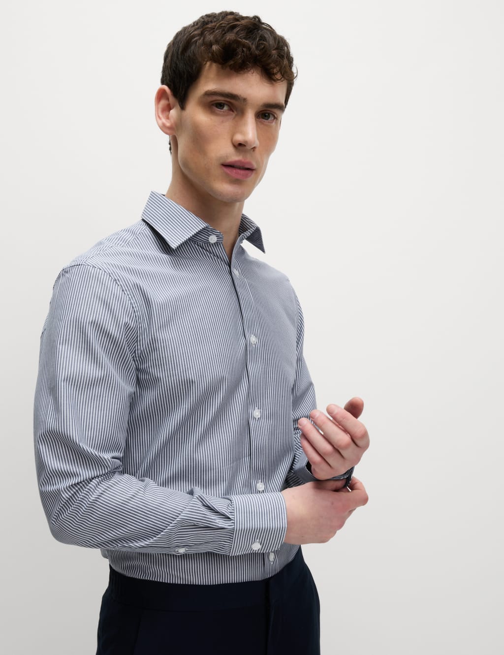 2pk Regular Fit Easy Iron Cotton Blend Poplin Shirts 4 of 6