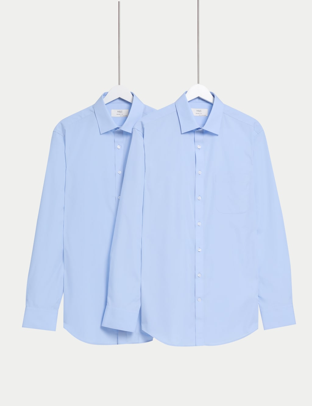 2pk Skinny Fit Easy Iron Cotton Blend Shirts 1 of 7