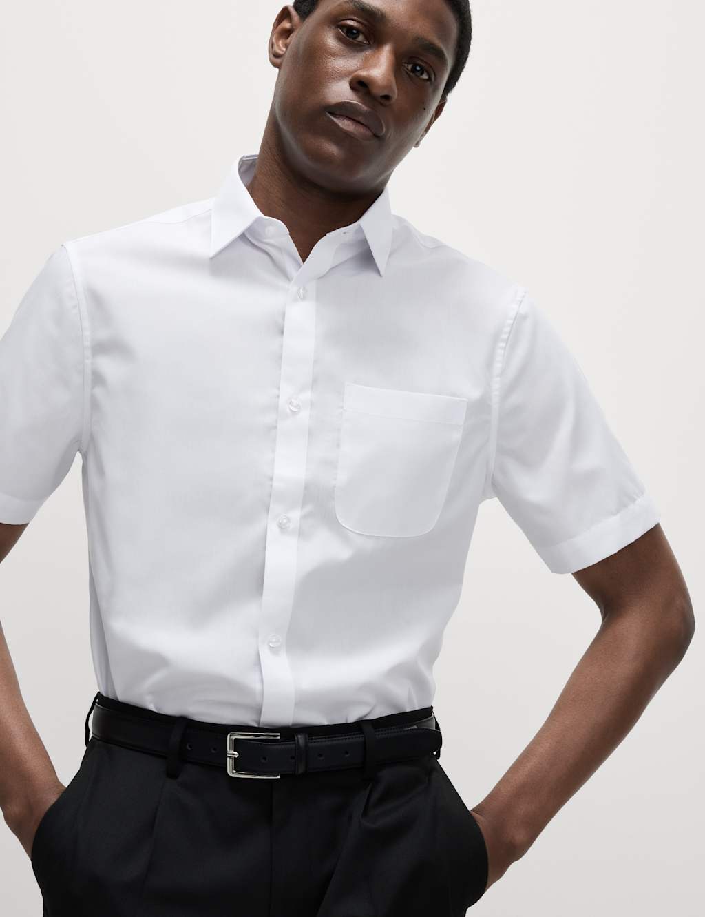 M and s short sleeve shirts store
