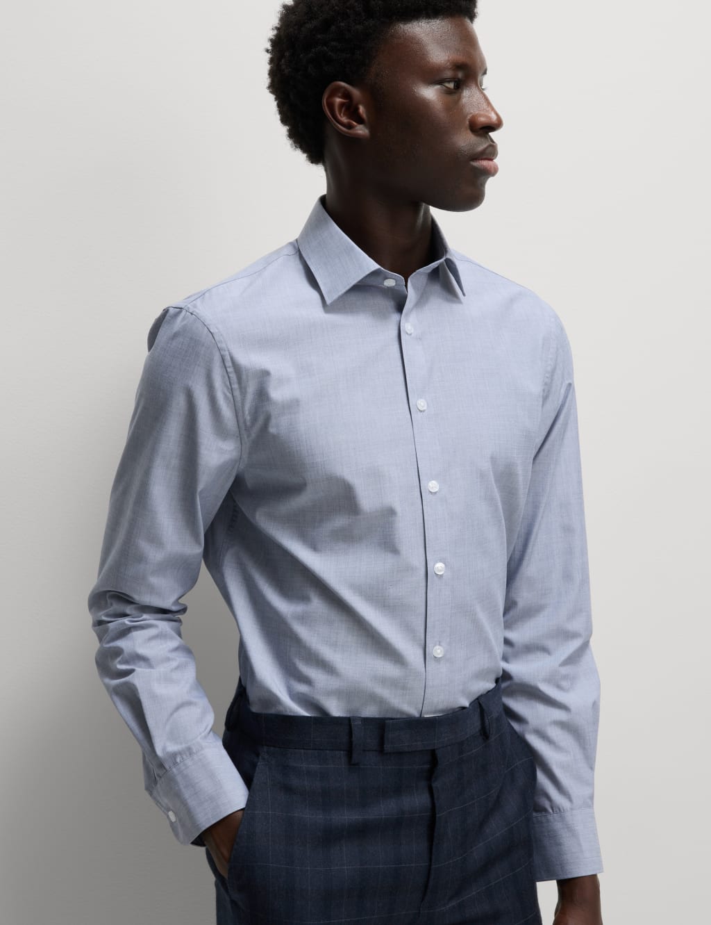 2pk Slim Fit Easy Iron Cotton Blend Shirts 2 of 7
