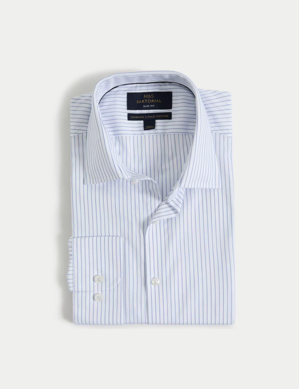 Slim Fit Luxury Cotton Striped Shirt 2 of 7