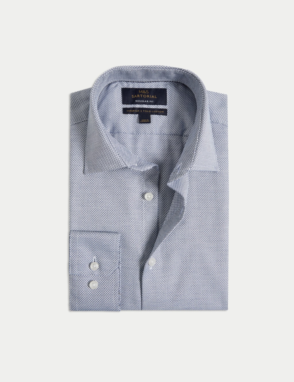 Regular Fit Luxury Pure Cotton Textured Shirt 2 of 5