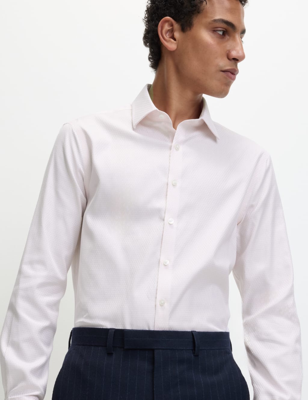 Slim Fit Luxury Pure Cotton Textured Shirt 4 of 6