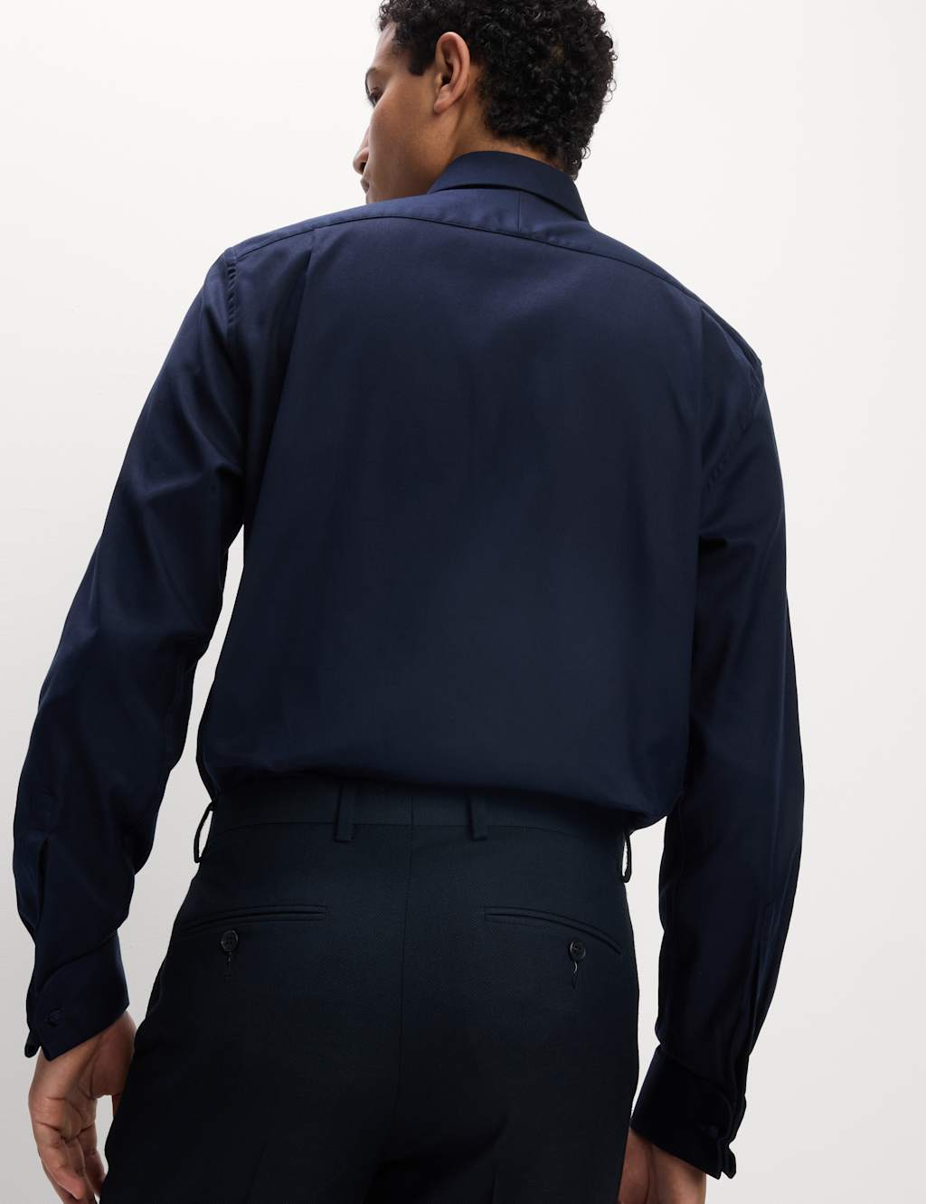 Regular Fit Luxury Cotton Double Cuff Twill Shirt 6 of 7