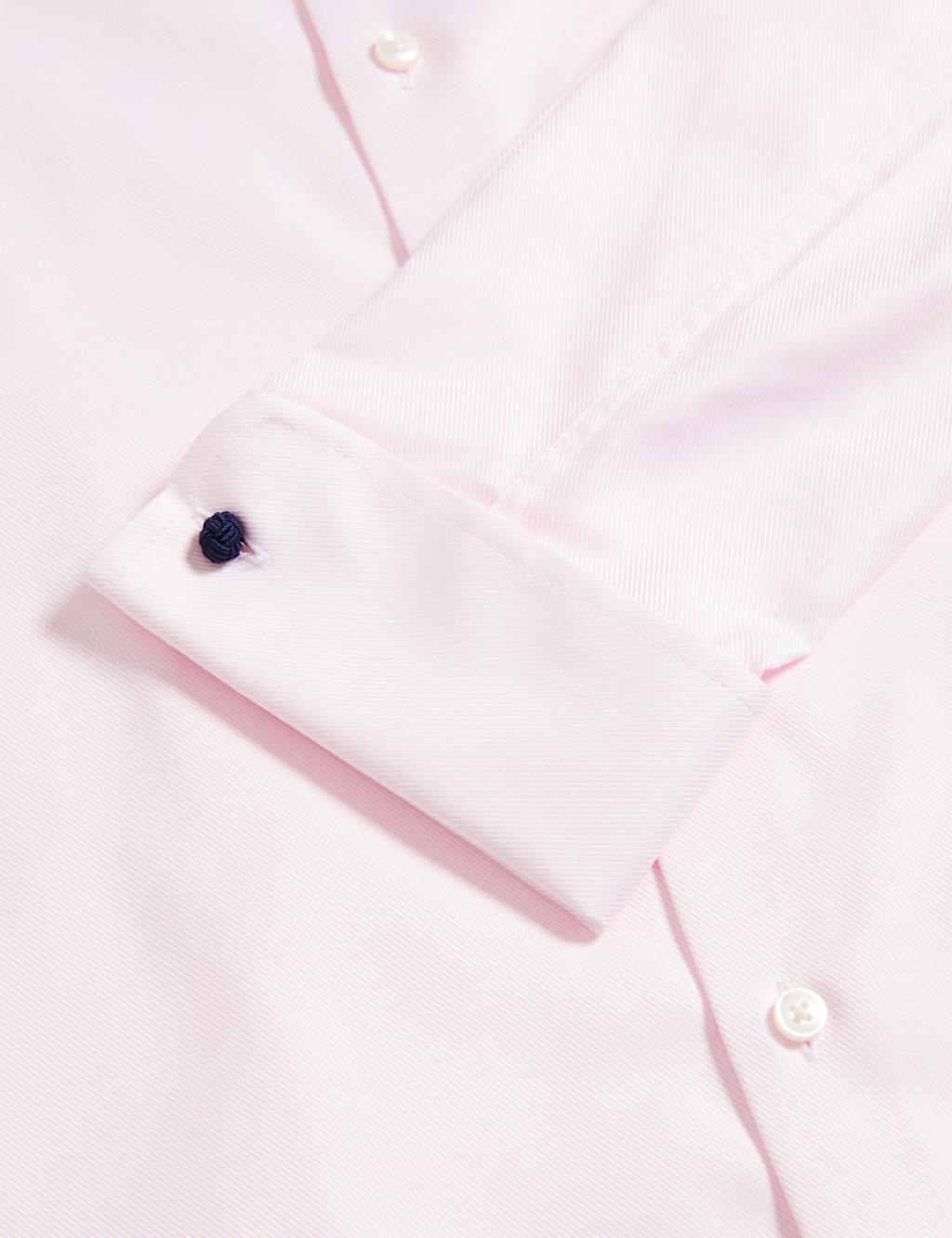 Regular Fit Luxury Cotton Double Cuff Twill Shirt 3 of 8