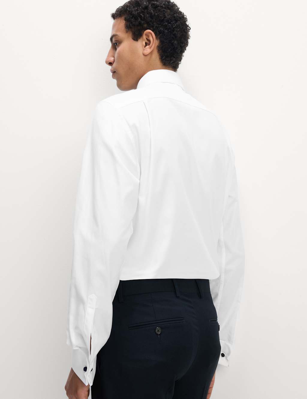 Regular Fit Luxury Cotton Double Cuff Twill Shirt 7 of 8