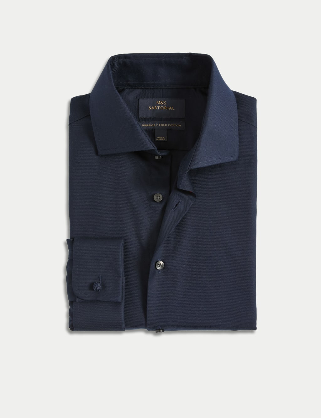 Slim Fit Luxury Cotton Double Cuff Twill Shirt 2 of 6
