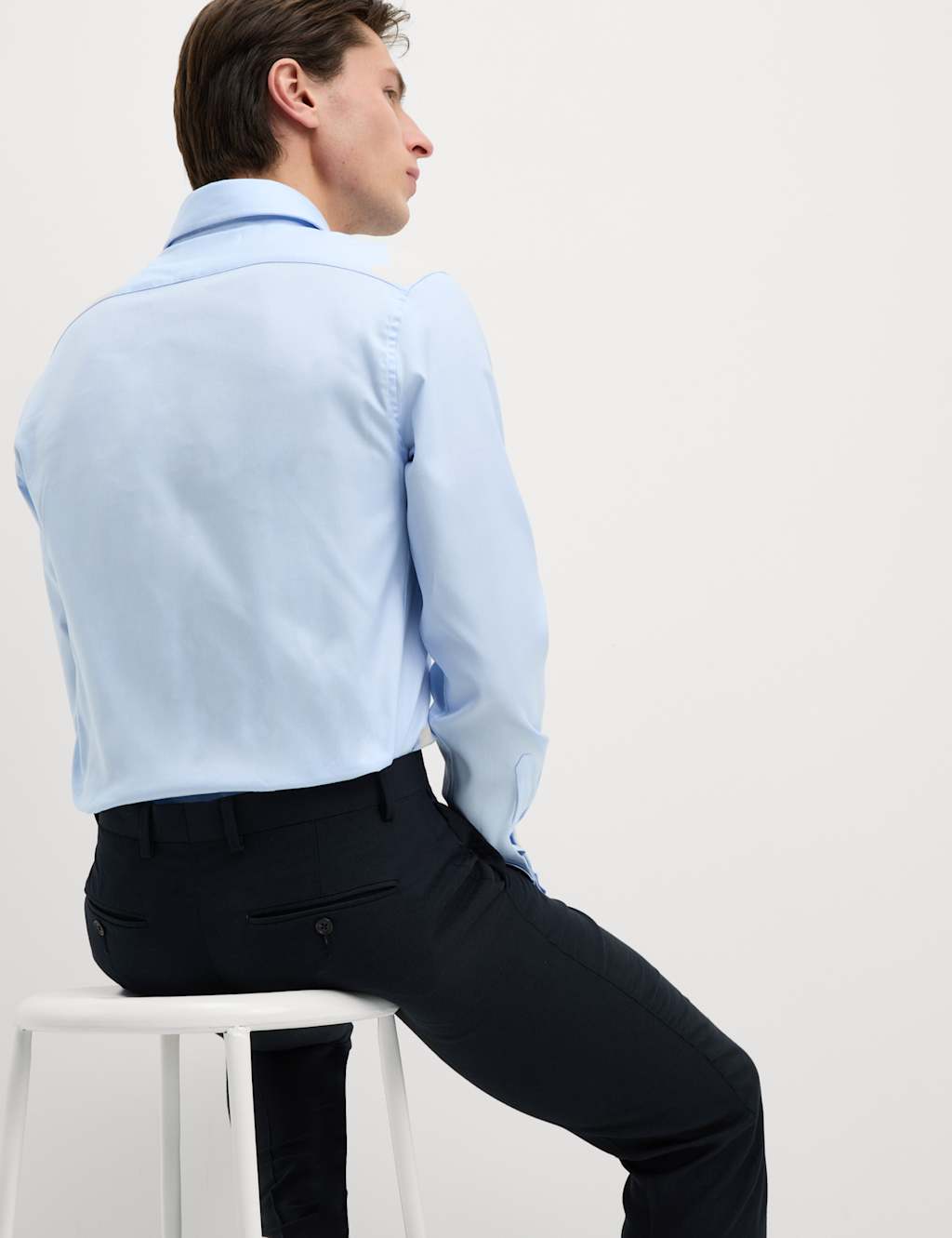Tailored Fit Luxury Cotton Double Cuff Twill Shirt 5 of 8