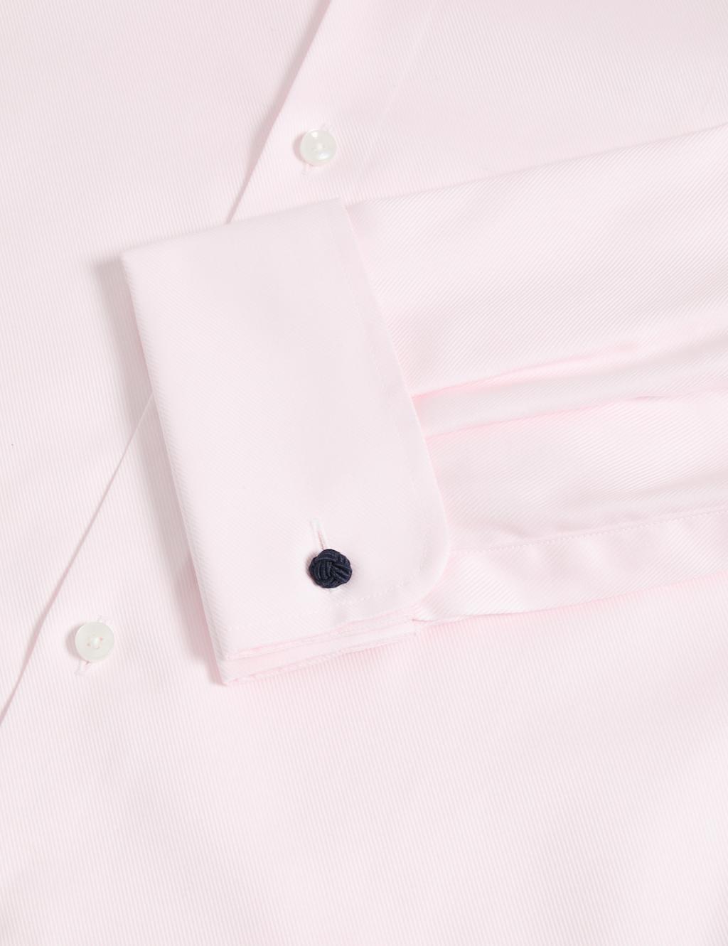 Tailored Fit Luxury Cotton Double Cuff Twill Shirt 3 of 6