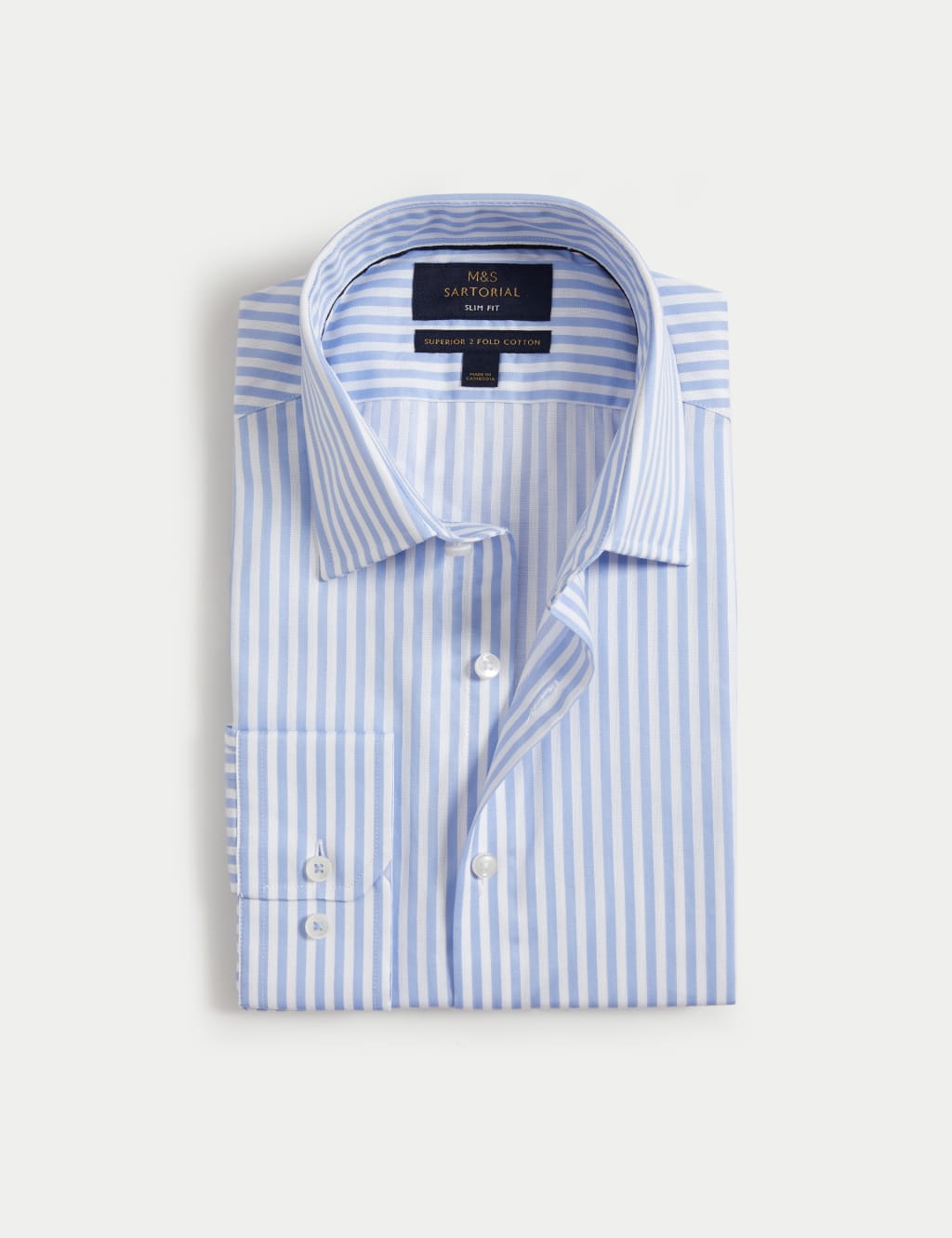 Slim Fit Luxury Cotton Striped Shirt 2 of 6