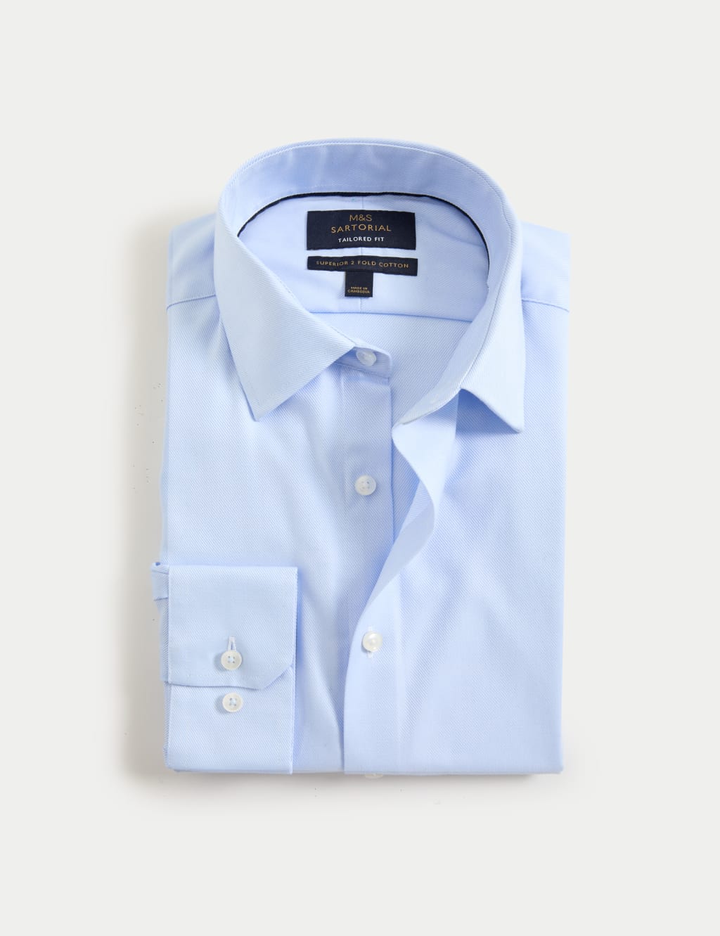 Tailored Fit Luxury Cotton Twill Shirt 2 of 5