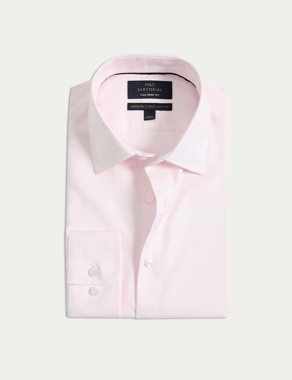Tailored Fit Luxury Cotton Twill Shirt 2 of 8
