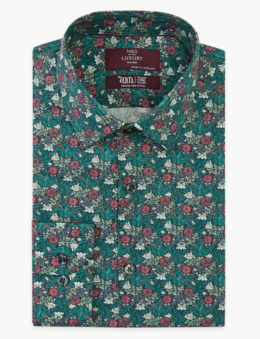 Tailored Fit William Morris Print Shirt 2 of 4