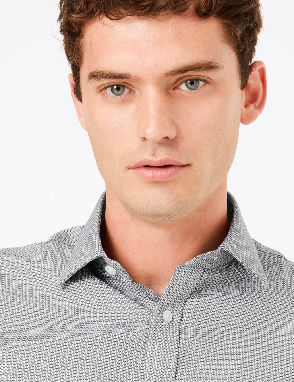Tailored Fit Pure Cotton Textured Shirt 3 of 4