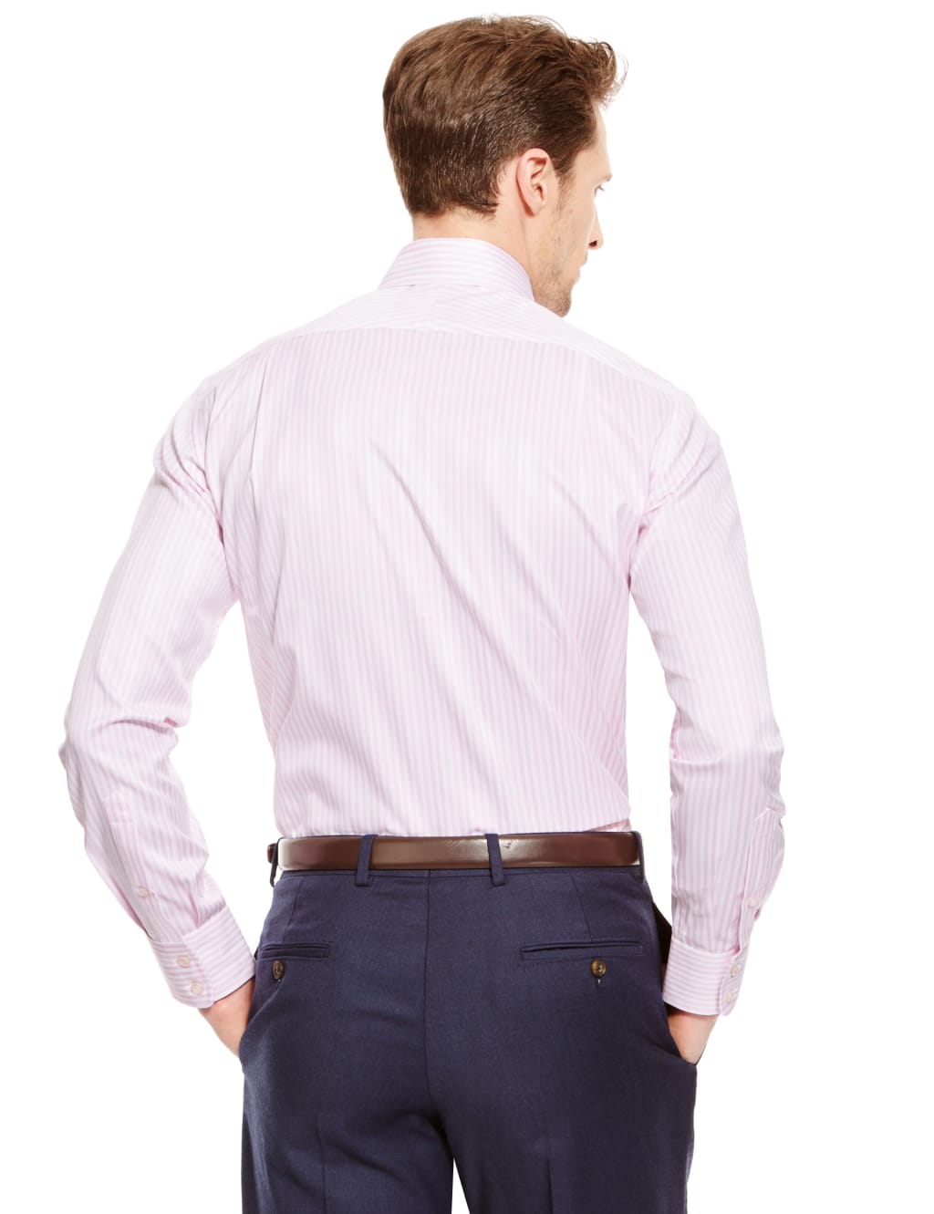 Pure Cotton Herringbone Bengal Striped Shirt 3 of 6