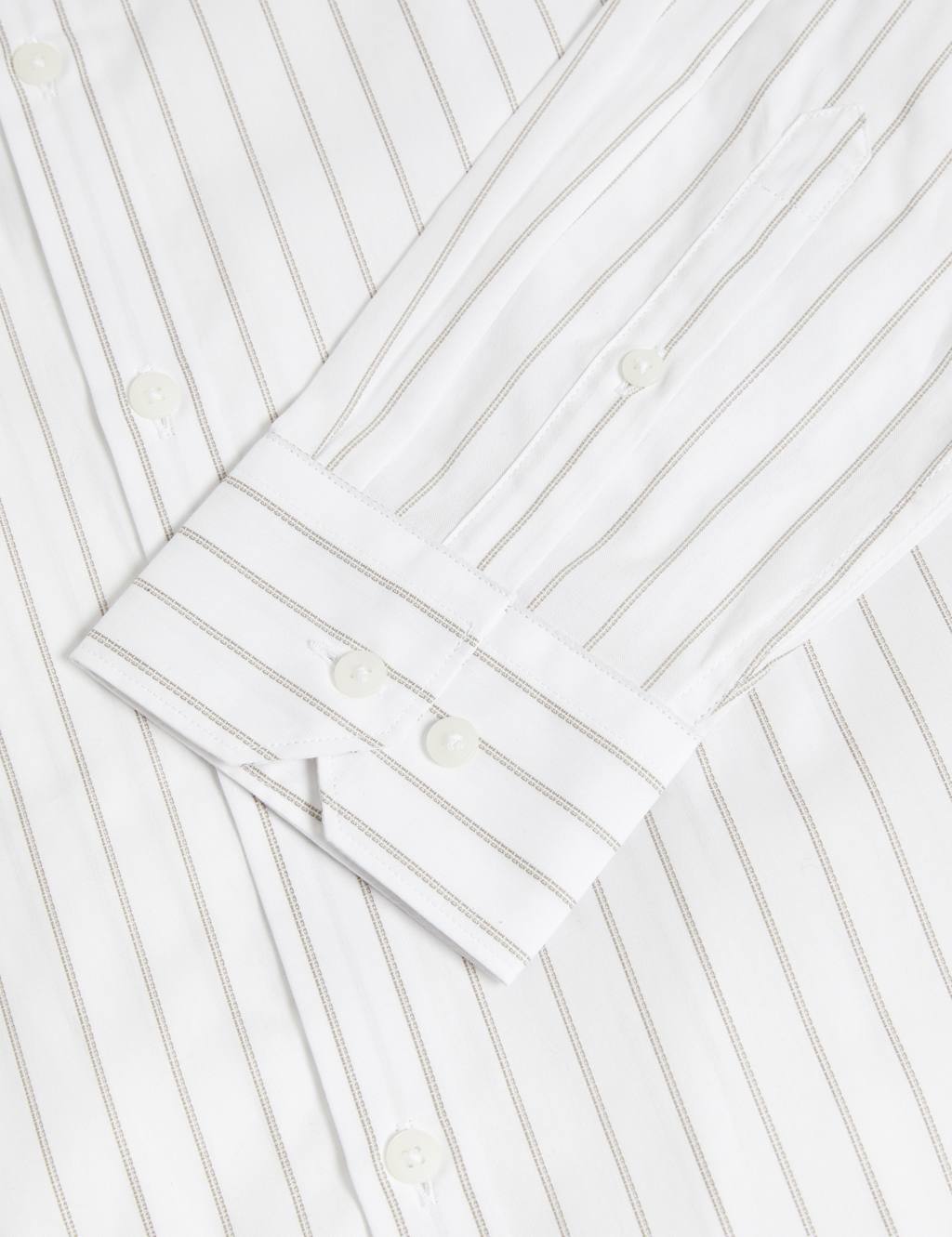 Easy Iron Pure Cotton Striped Shirt 6 of 6