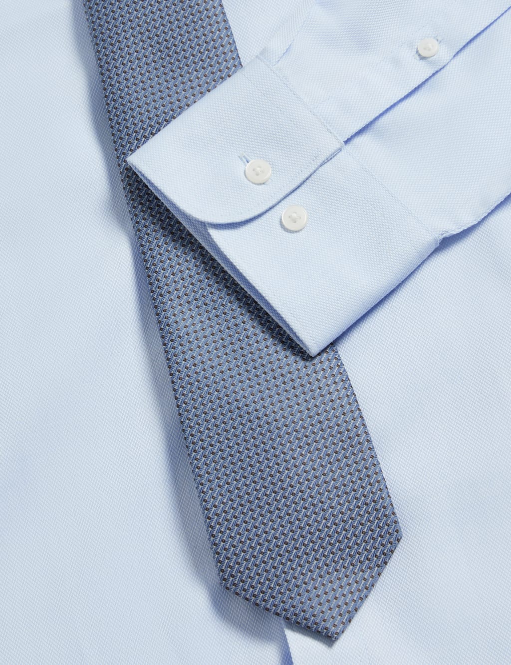 Regular Fit Easy Iron Cotton Blend Shirt & Tie 3 of 6