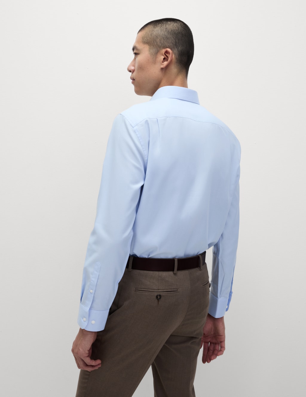 4pc Regular Fit Easy Iron Shirt and Tie Set 6 of 6