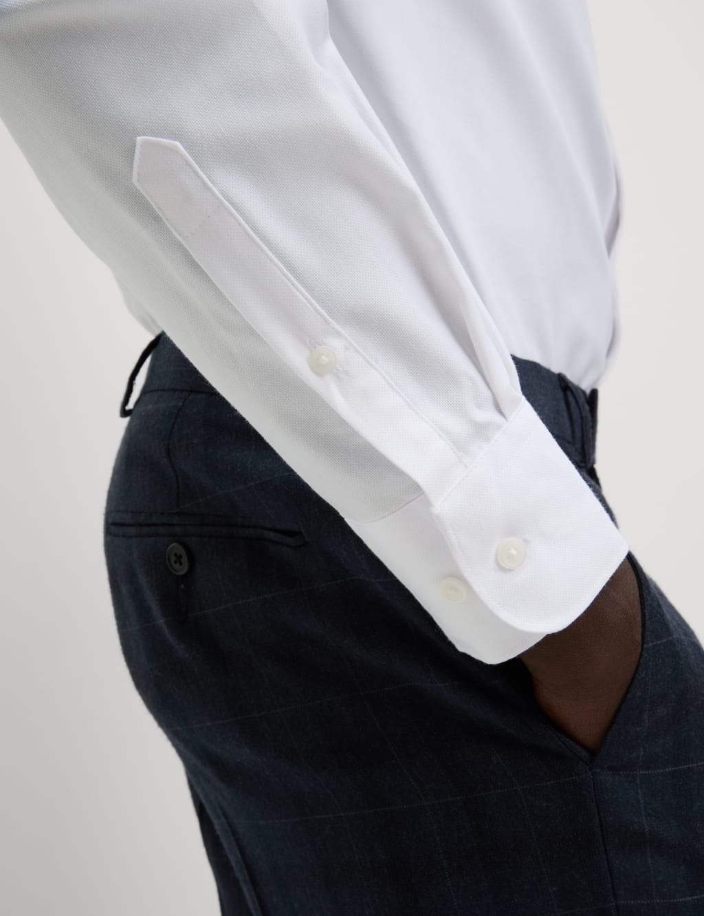 4pc Slim Fit Easy Iron Shirt and Tie Set 4 of 6