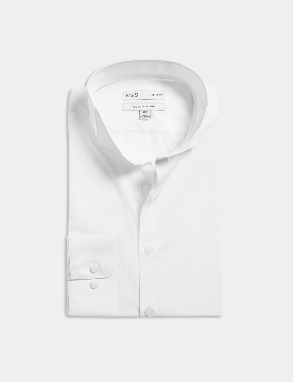 Slim Fit Cotton Blend Dress Shirt 2 of 7