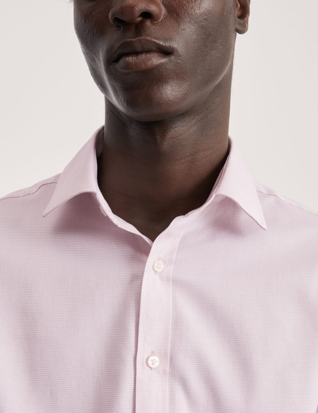Tailored Fit Pure Cotton Texture Shirt 1 of 7