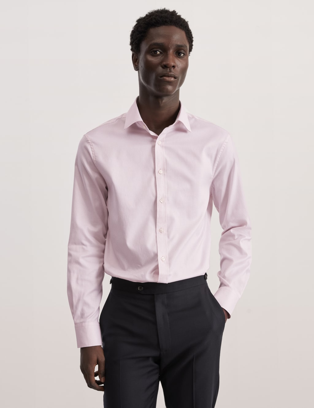 Tailored Fit Pure Cotton Texture Shirt 7 of 7