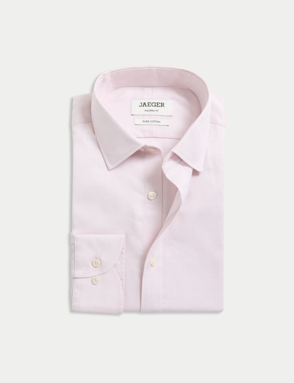 Tailored Fit Pure Cotton Texture Shirt 2 of 7