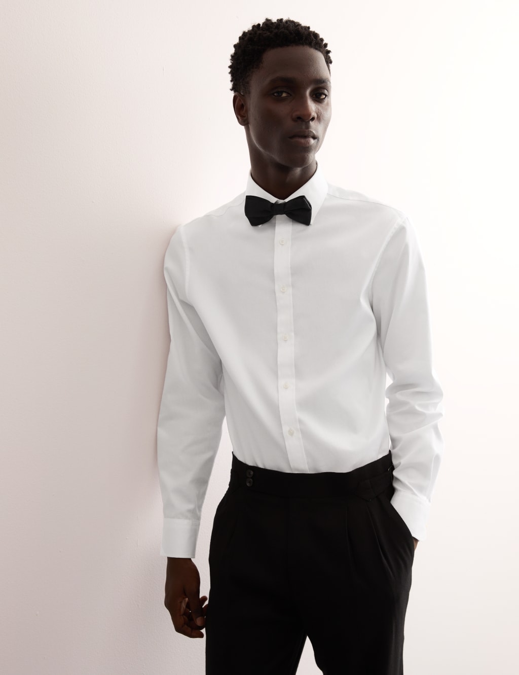 Tailored Fit Pure Cotton Texture Shirt 1 of 7