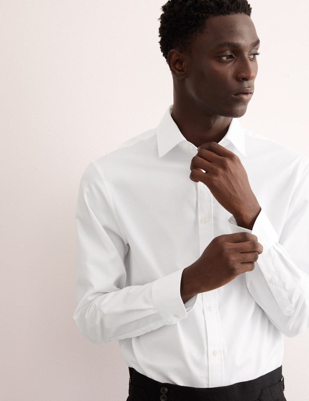 Tailored Fit Pure Cotton Texture Shirt 5 of 7