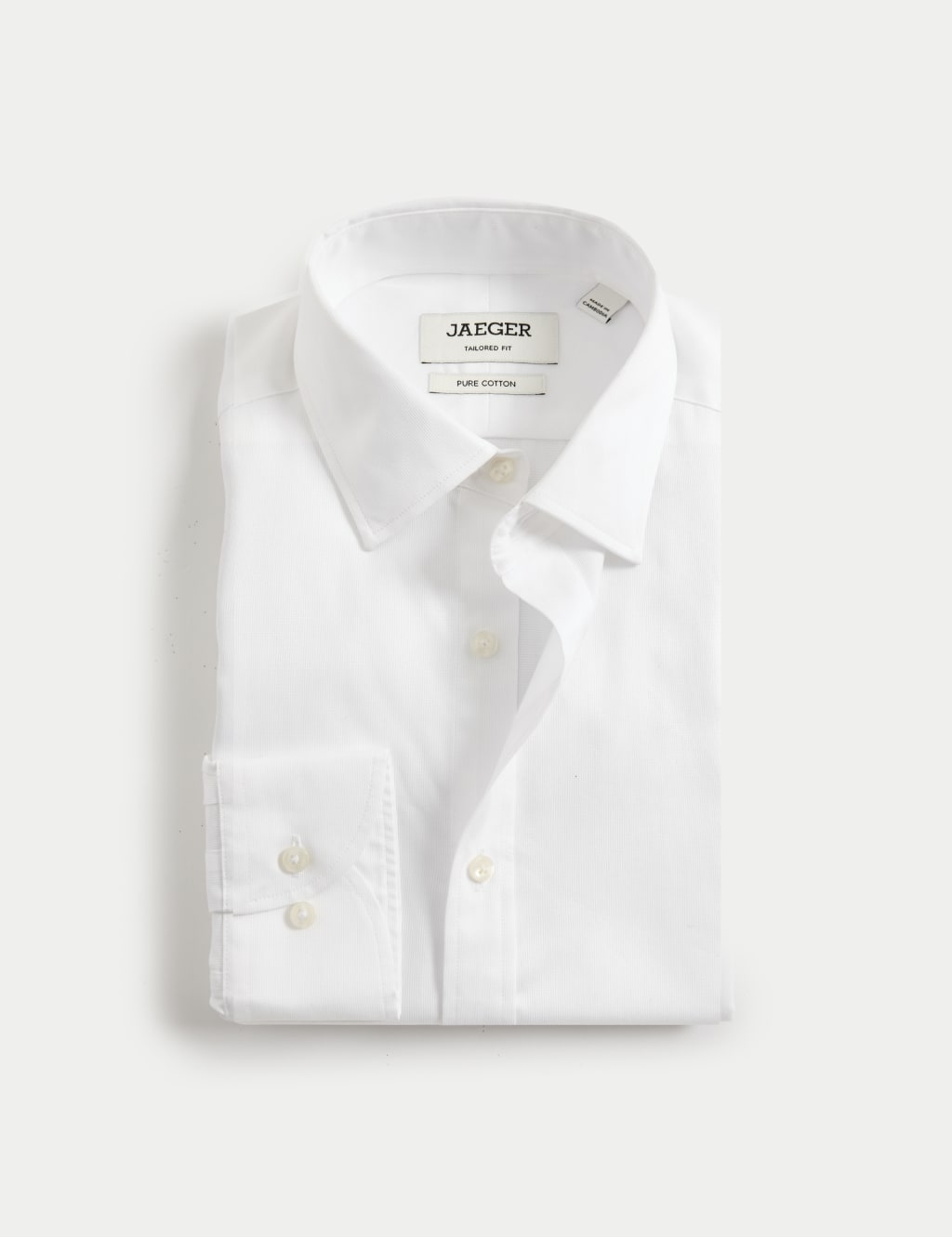 Tailored Fit Pure Cotton Texture Shirt 2 of 7