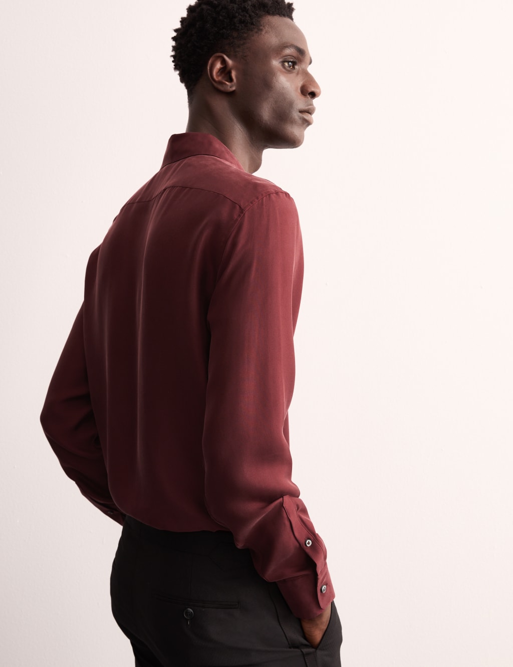Regular Fit Luxury Silk Shirt 6 of 8