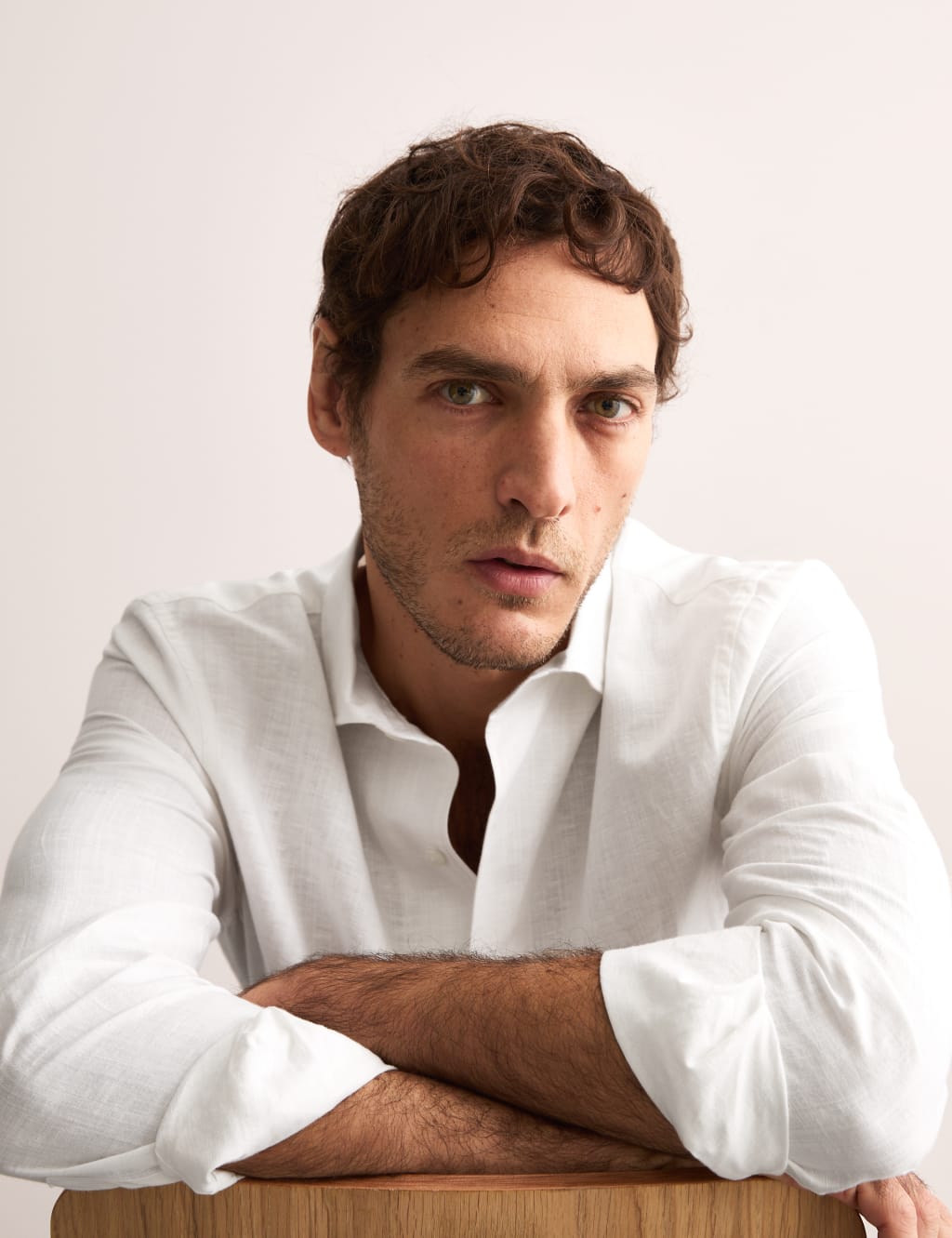 Regular Fit Luxury Linen Rich Shirt 1 of 7