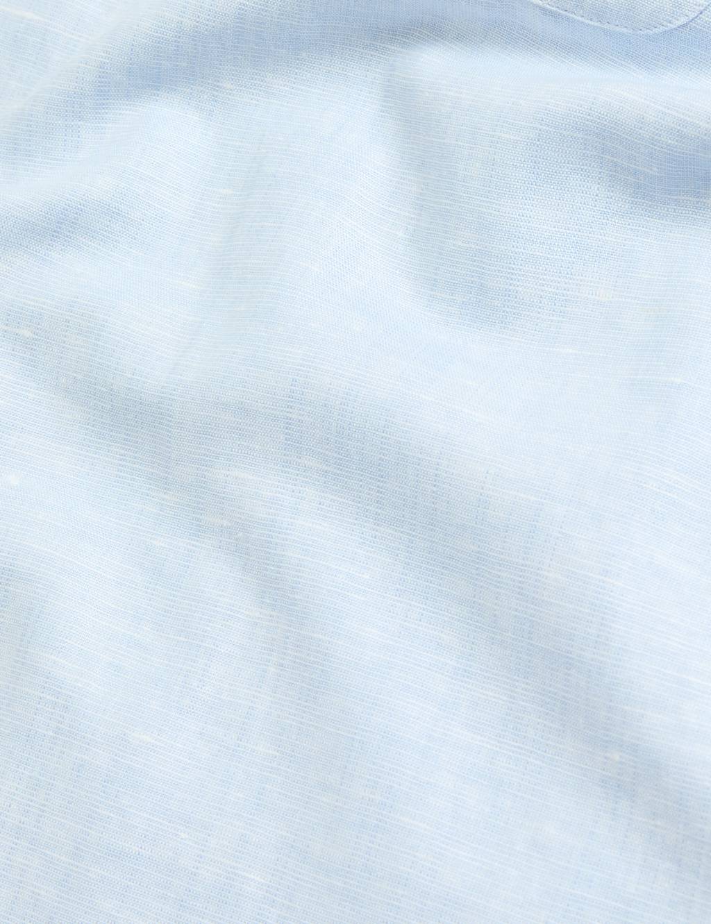 Regular Fit Luxury Linen Cotton Blend Short Sleeve Shirt 3 of 3