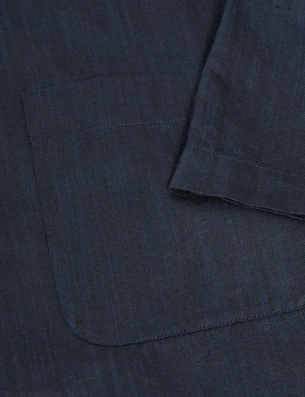 Regular Fit Luxury Linen Cotton Blend Short Sleeve Shirt 3 of 8