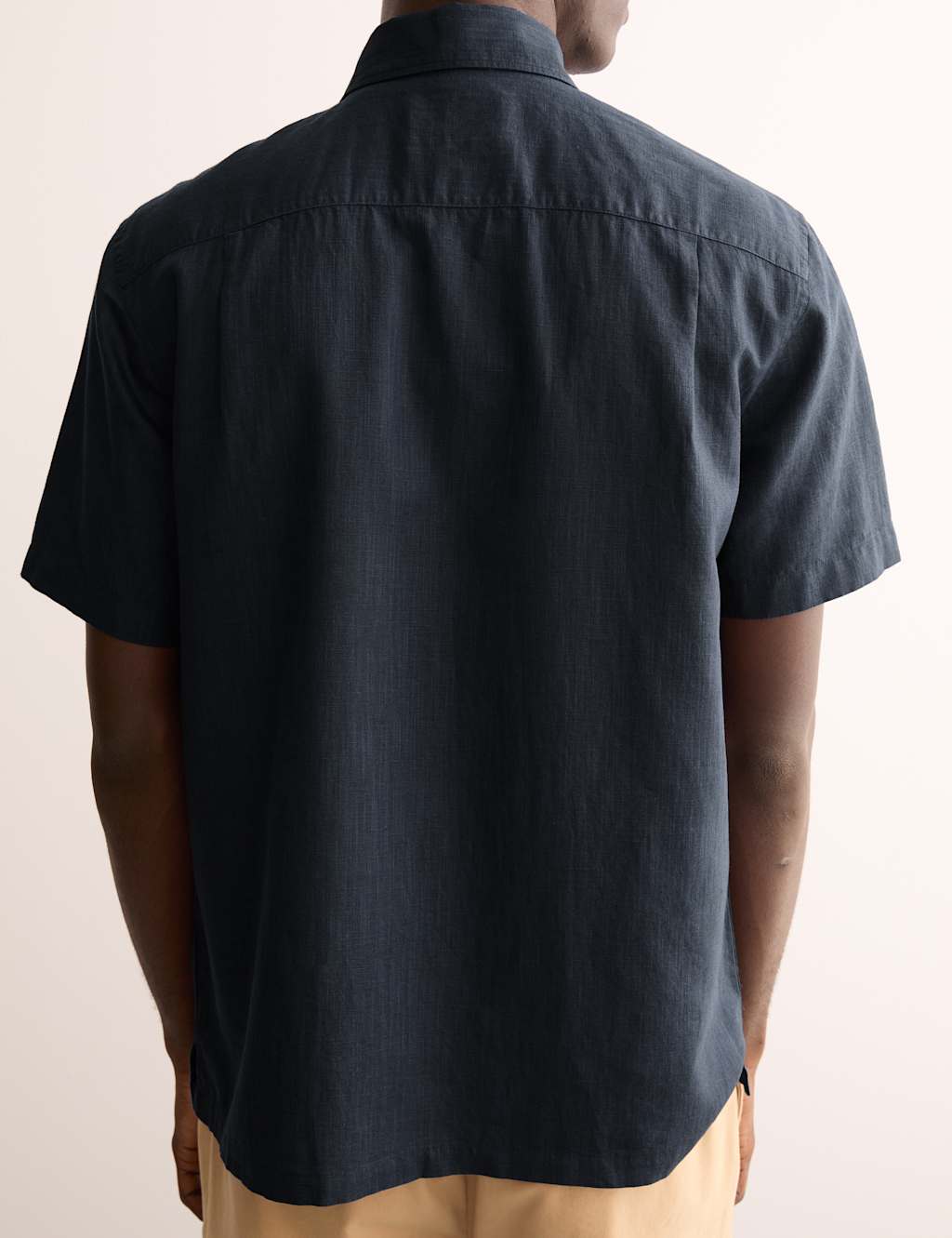 Regular Fit Luxury Linen Cotton Blend Short Sleeve Shirt 4 of 8