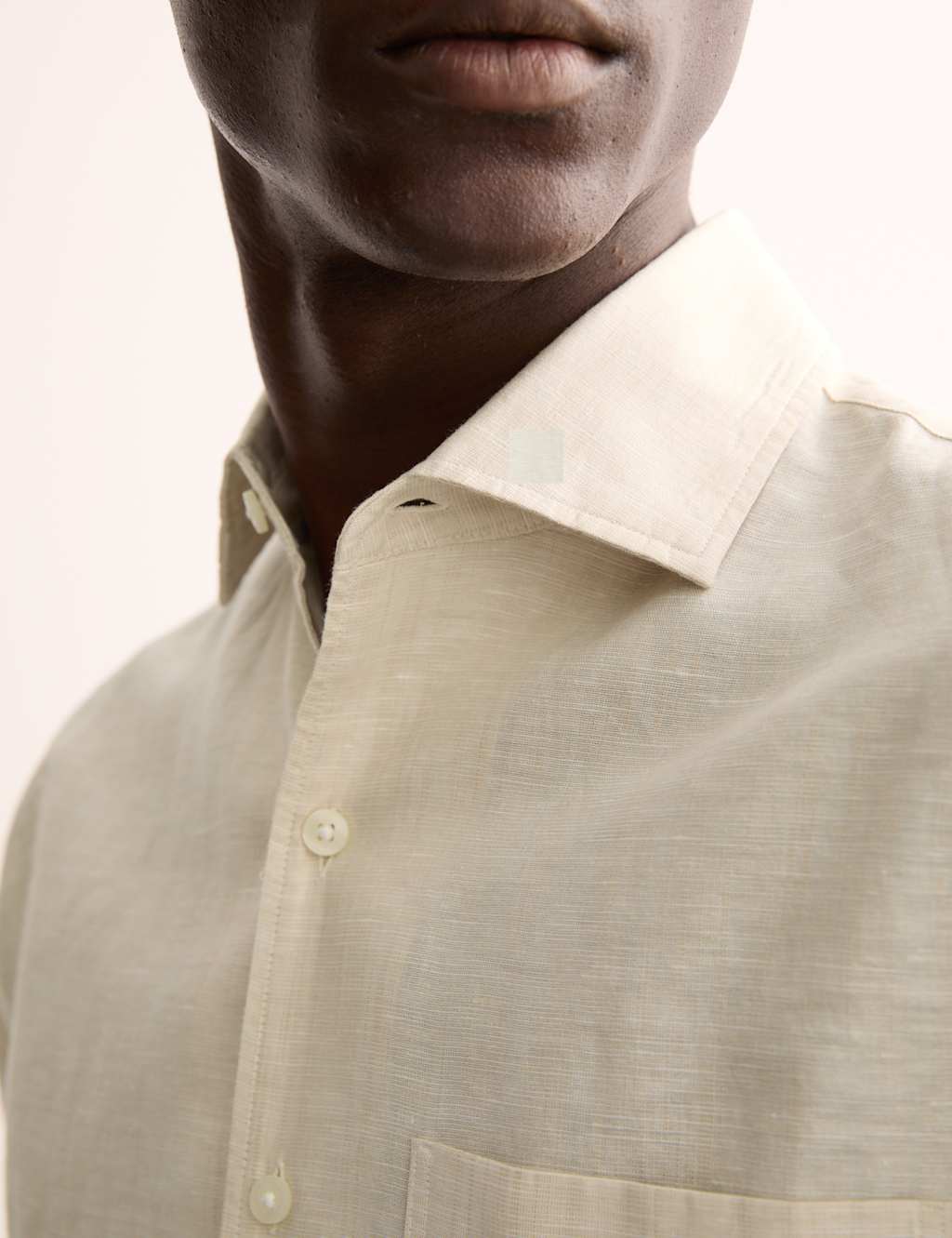 Regular Fit Luxury Linen Cotton Blend Short Sleeve Shirt 7 of 8