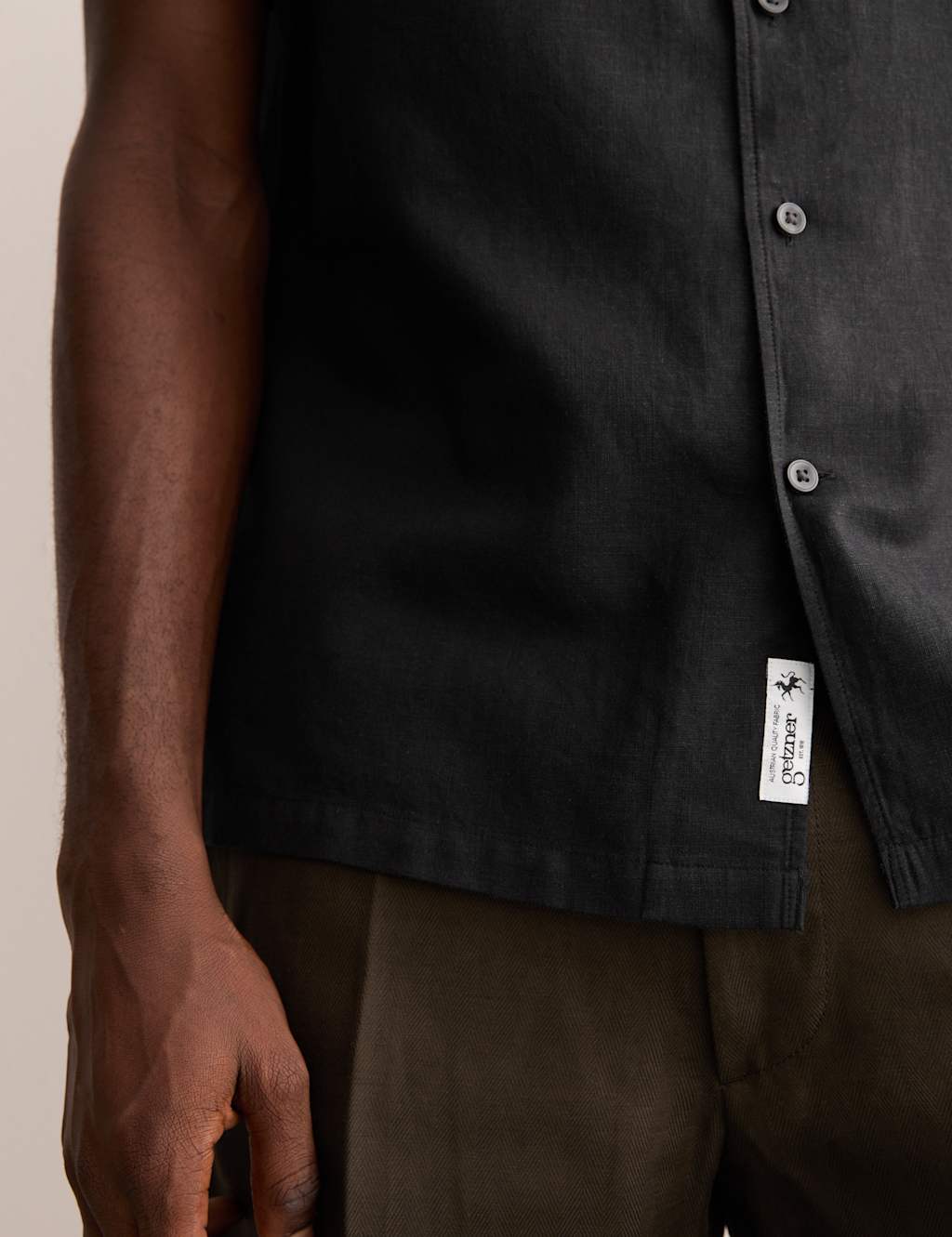 Regular Fit Luxury Linen Cotton Blend Short Sleeve Shirt 5 of 8