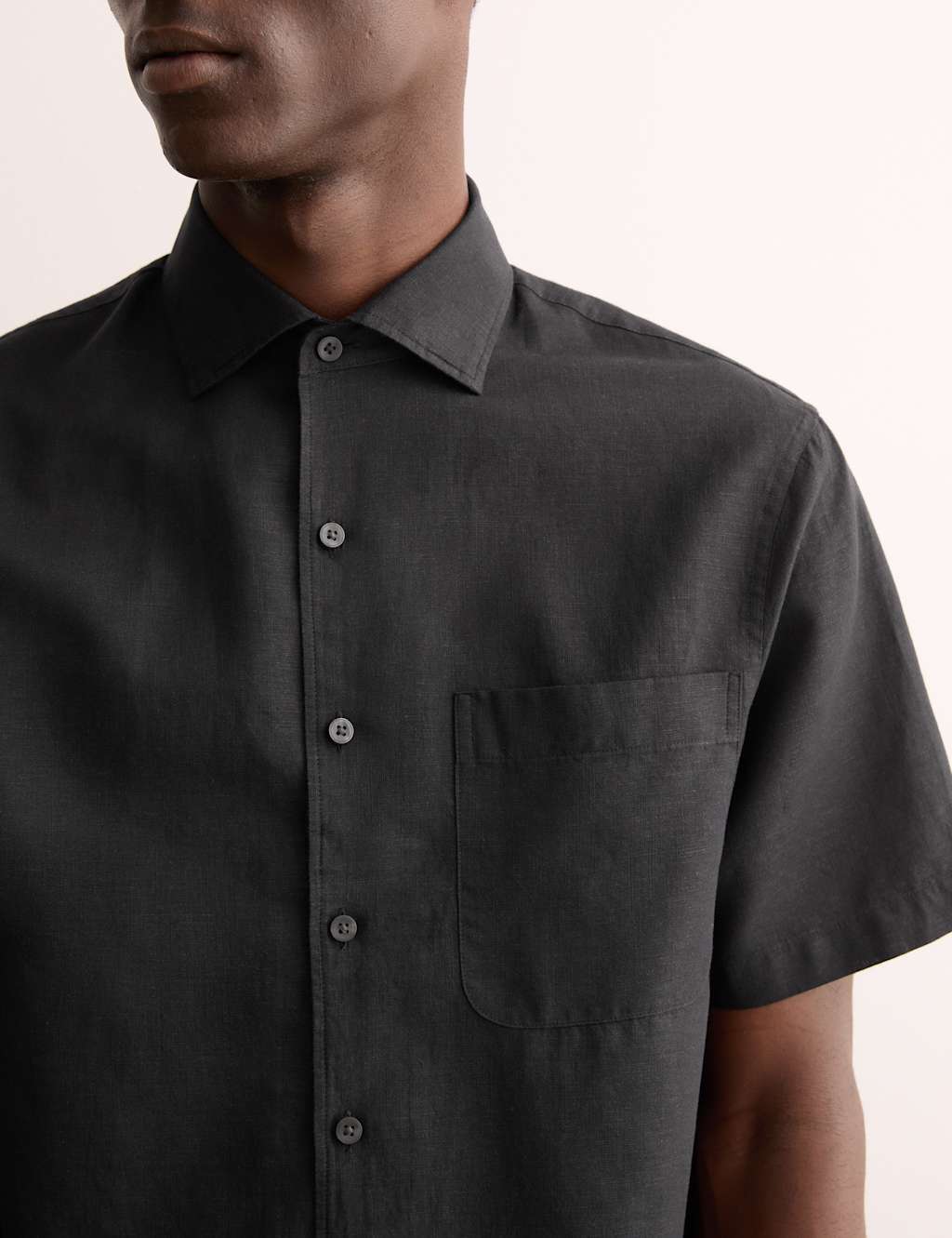 Regular Fit Luxury Linen Cotton Blend Short Sleeve Shirt 7 of 8