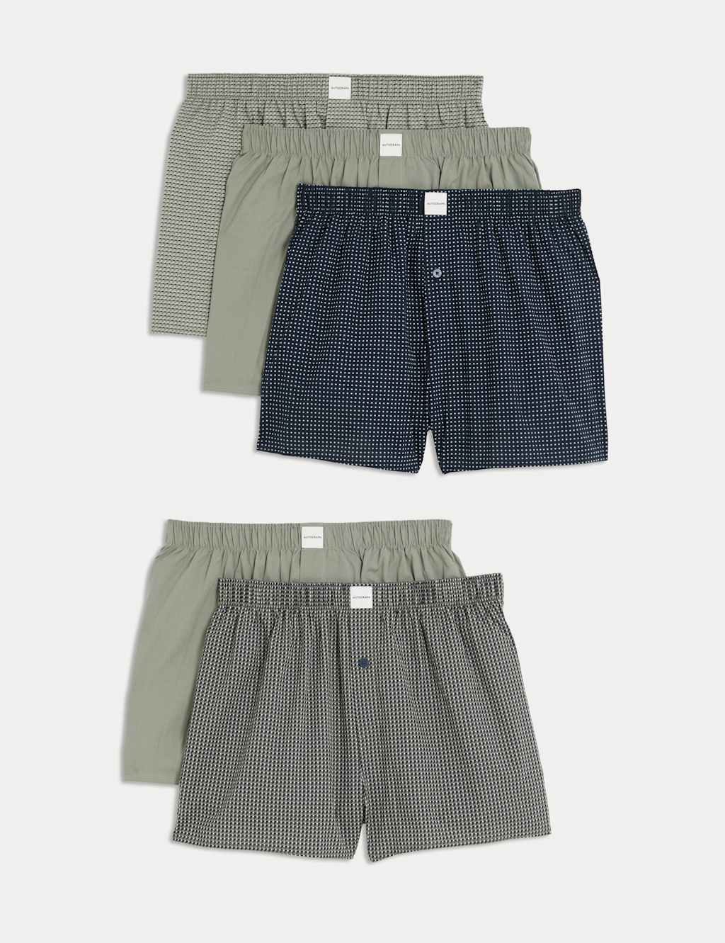 5pk Supima® Cotton Rich Woven Boxers 1 of 1