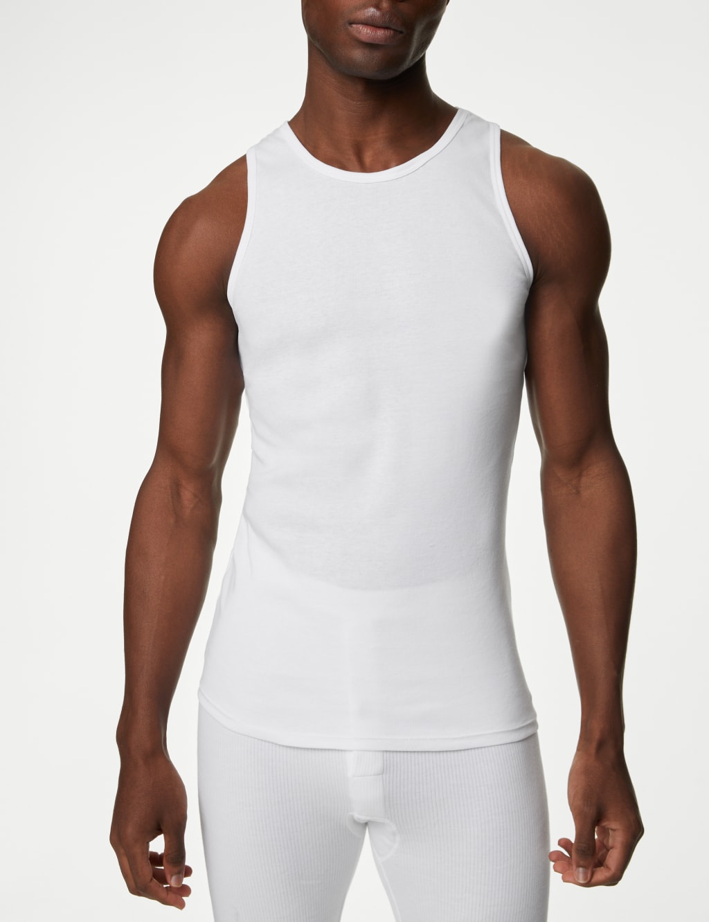3pk Essential Cotton Sleeveless Vests M S Collection M S
