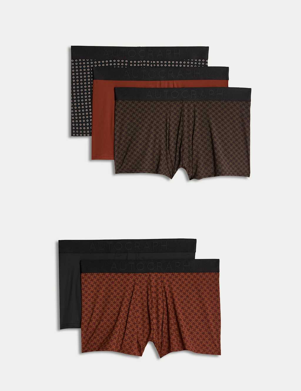 5pk Microskin Geometric Printed Hipsters 3 of 6