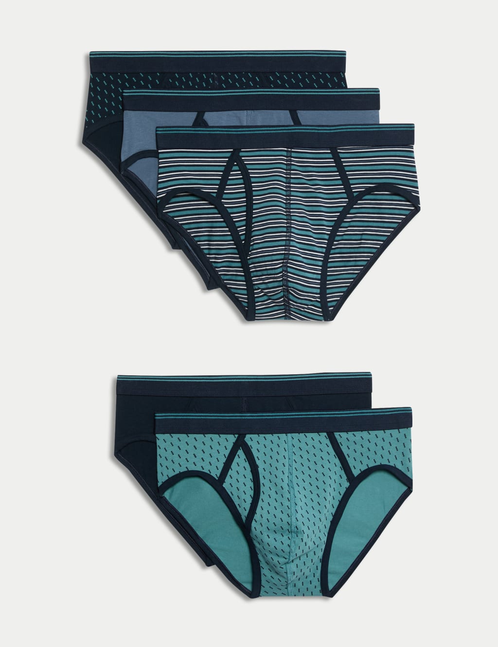 5pk Cotton Stretch Printed Briefs 1 of 1