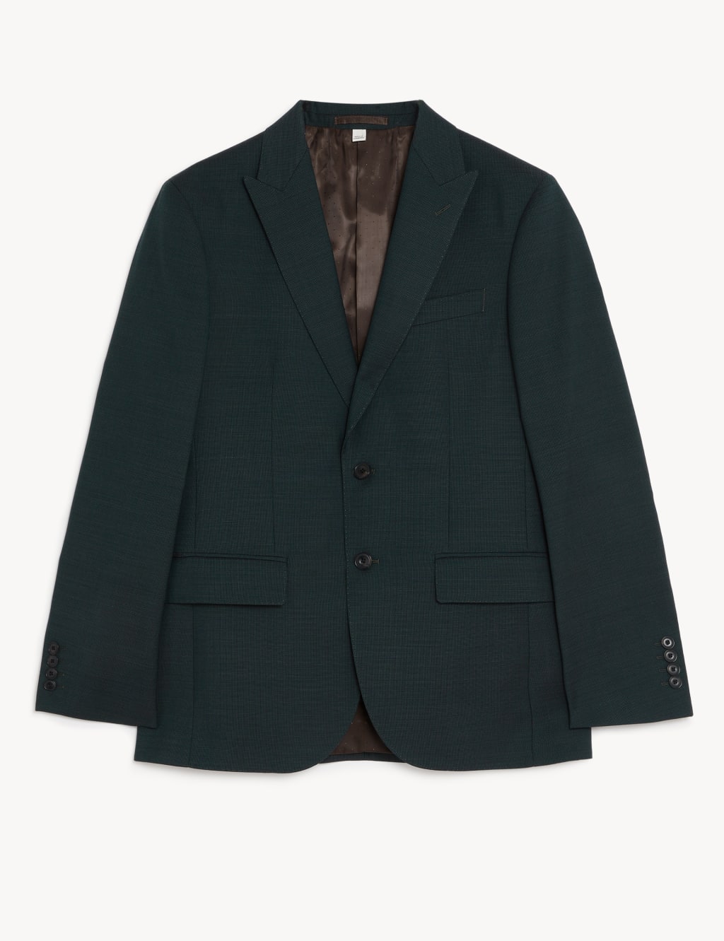 Tailored Fit Pure Wool Textured Suit Jacket 2 of 8